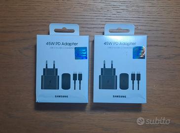 2 Caricabatterie Originali Samsung 45W NUOVI