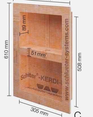 Nicchia per doccia KERDI-BOARD-N Schluter