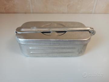 Bollitore per siringhe in alluminio vintage