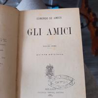 libro Edmondo de amicis gli amici 1883