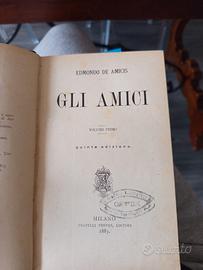libro Edmondo de amicis gli amici 1883