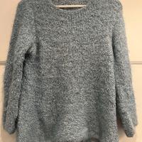 Maglione donna HFN Celeste Lana e Tactel Taglia L