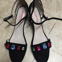 Sandalo in velluto nero