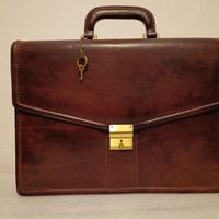 Borsa cartella in pelle vintage