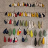 77 piombi pesca plastificati