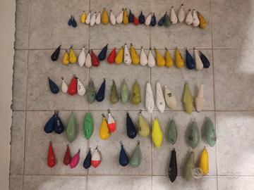 77 piombi pesca plastificati
