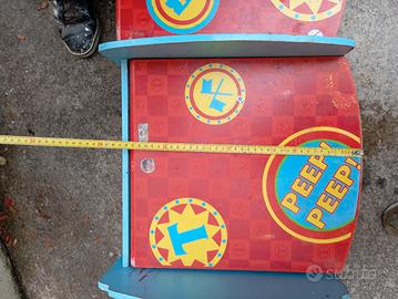 treno giocattolo in legno smontabile sgombra roba