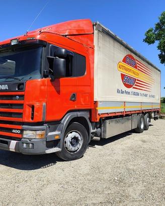 SCANIA 124.400 TELONATO 9,6 MT + SPONDA 30 Q.LI, C