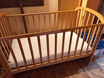 Lettino bambino/a in legno Pali con materasso
