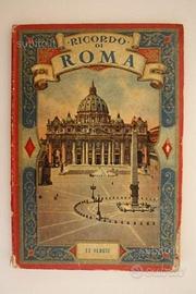 Cartolina vintage roma ricordo di roma libretto