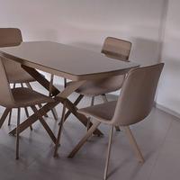 TAVOLO TORTORA CON SET DI SEDIE A COMPLETO 