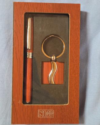 Set Niji Italiana Penna Stilografica + Portachiavi