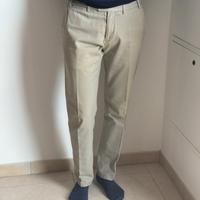 Pantaloni uomo beige slim eleganti