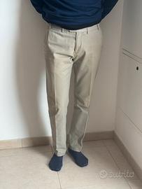 Pantaloni uomo beige slim eleganti
