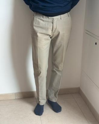 Pantaloni uomo beige slim eleganti