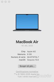 Macbook Air 15”
