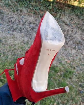 Scarpe donna autunno/inverno tacco 10 cm rosso