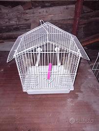 Gabbietta per uccellini in metallo