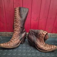 stivali texani in pitone