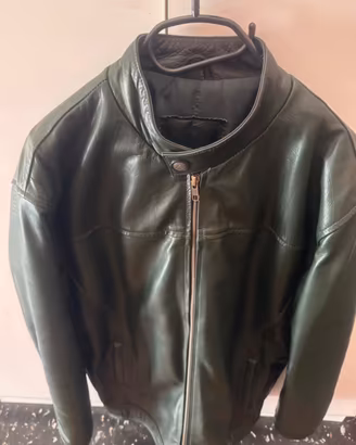 Olive verde jacket for men ( pelle di nappa)