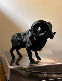 Ariete Low-Poly - Statuetta moderna di Design