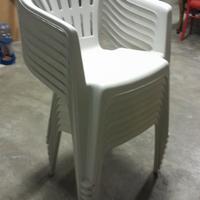 Set 8 sedie da giardino con braccioli 