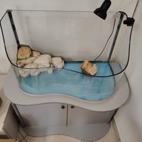 Acquario per tartarughe con mobile