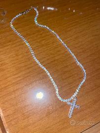 Collana tennis argento