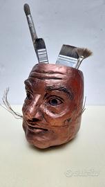 Portapenne Salvador Dalí,in terracotta e rame