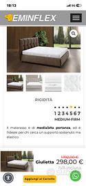 Materasso Eminflex misura 140x190 altezza 20cm