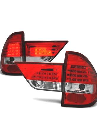 FANALI BMW X3 E83 03-06 LED ROSSO CROMATO