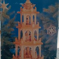 Piramide legno presepe girevole