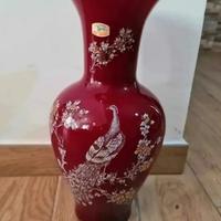 vaso in cristallo rosso