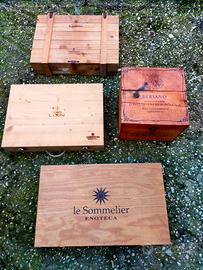 scatole vini legno 