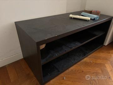 Mobile TV Ikea nero due ripiani