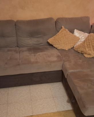 divano angolare con letto e contenitore 
