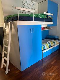 cameretta con 3 letti