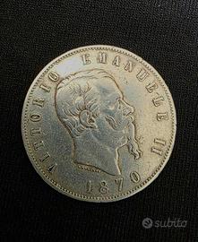 moneta 5 lire regno d'Italia