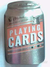 Carte poker a forma di lattina di birra,nuove,rare