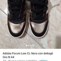 Adidas Forum Low CL nere e oro N 44