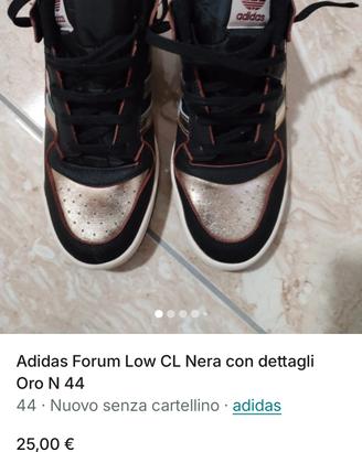Adidas Forum Low CL nere e oro N 44