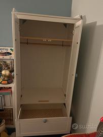 Guardaroba, Ikea,bianco, 80x50x171 cm,bambino.