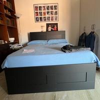 Letto Ikea Brimnes Nero