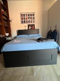 Letto Ikea Brimnes Nero