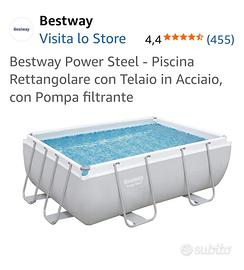 Bestway Power Steel - Piscina Rettangolare con Tel