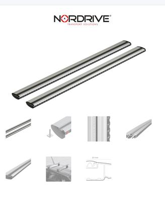 Barre porta tutto Nordrive in alluminio aereodinam
