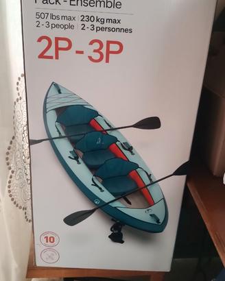 Canoa gonfiabile usata una volta