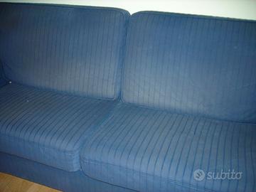 DIVANO LETTO POLTRONE & SOFA' 3 POSTI CM.210 BLU