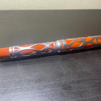 Penna stilografica arancione-argento