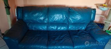 Divano Pelle Blu 